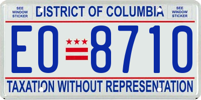 DC license plate EO8710