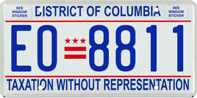 DC license plate EO8811