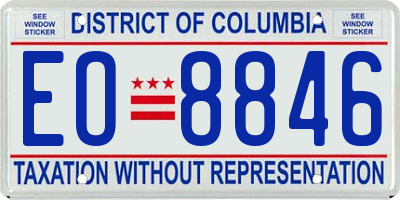 DC license plate EO8846