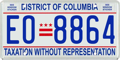 DC license plate EO8864