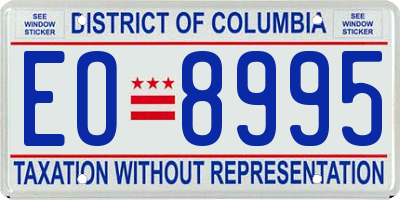 DC license plate EO8995