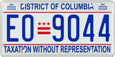DC license plate EO9044