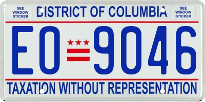 DC license plate EO9046