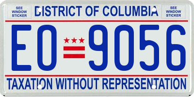 DC license plate EO9056