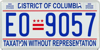 DC license plate EO9057