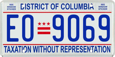 DC license plate EO9069