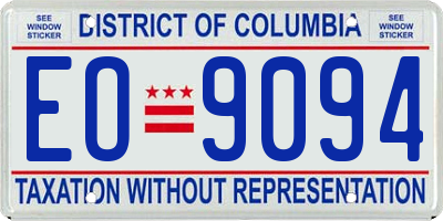 DC license plate EO9094