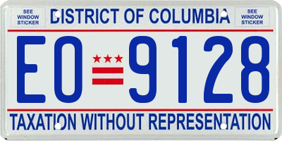 DC license plate EO9128