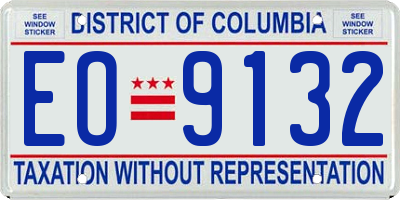 DC license plate EO9132