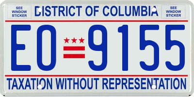 DC license plate EO9155