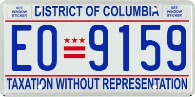 DC license plate EO9159