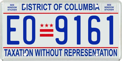 DC license plate EO9161