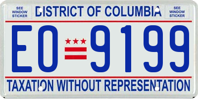 DC license plate EO9199