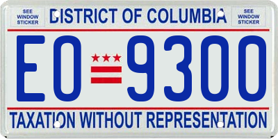 DC license plate EO9300