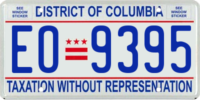 DC license plate EO9395