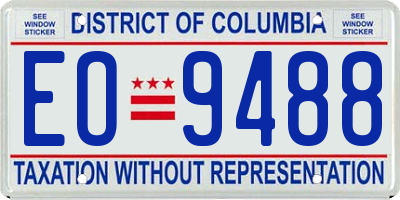 DC license plate EO9488