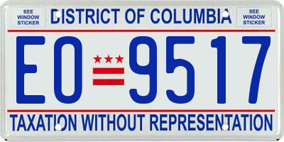 DC license plate EO9517