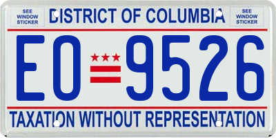 DC license plate EO9526