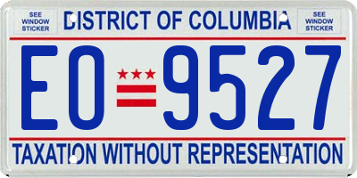 DC license plate EO9527