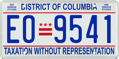 DC license plate EO9541