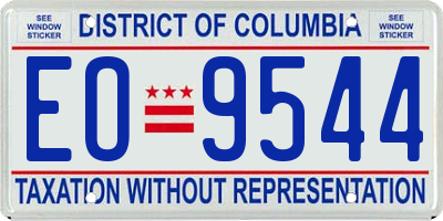 DC license plate EO9544