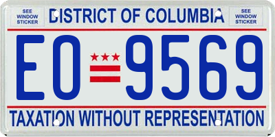 DC license plate EO9569