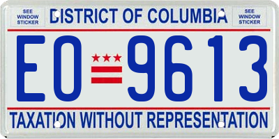 DC license plate EO9613