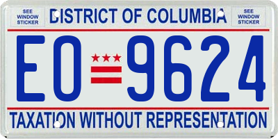 DC license plate EO9624