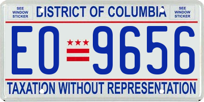 DC license plate EO9656