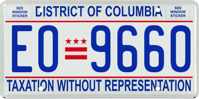 DC license plate EO9660