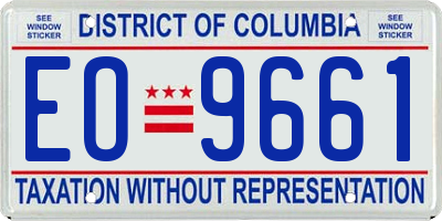 DC license plate EO9661