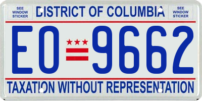 DC license plate EO9662