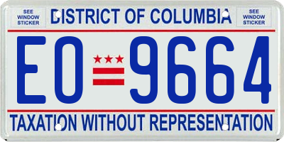 DC license plate EO9664