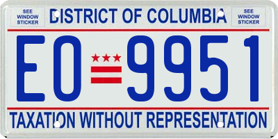 DC license plate EO9951