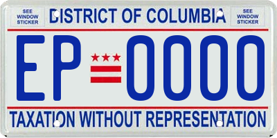DC license plate EP0000