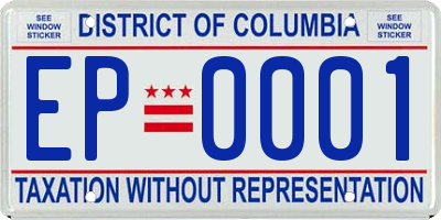 DC license plate EP0001