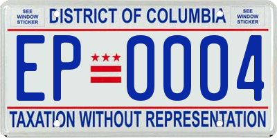 DC license plate EP0004