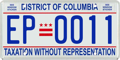 DC license plate EP0011