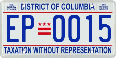 DC license plate EP0015