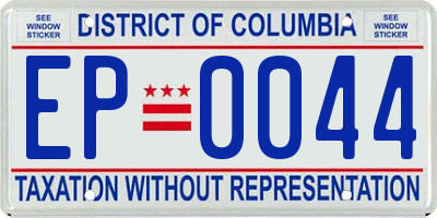 DC license plate EP0044