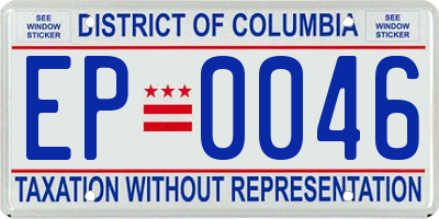 DC license plate EP0046