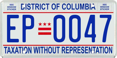 DC license plate EP0047