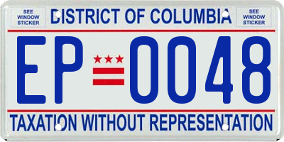 DC license plate EP0048