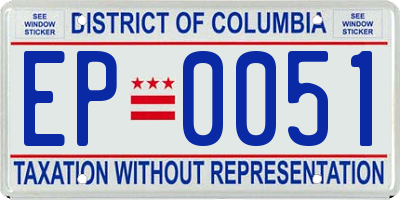 DC license plate EP0051