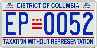 DC license plate EP0052