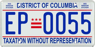 DC license plate EP0055