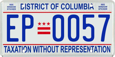 DC license plate EP0057