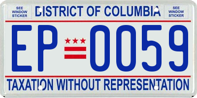 DC license plate EP0059