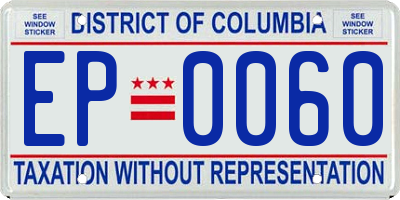 DC license plate EP0060