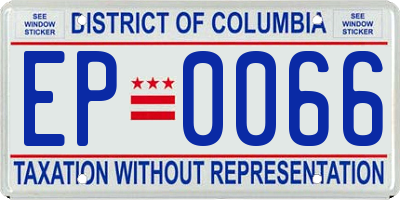 DC license plate EP0066